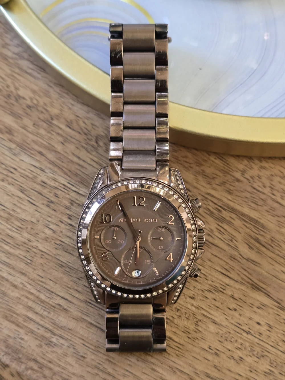 Michael Kors Men's Rose Gold-Tone Chronograph Watch
